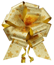 Laço Mágico Decorado Estrelas Dourado